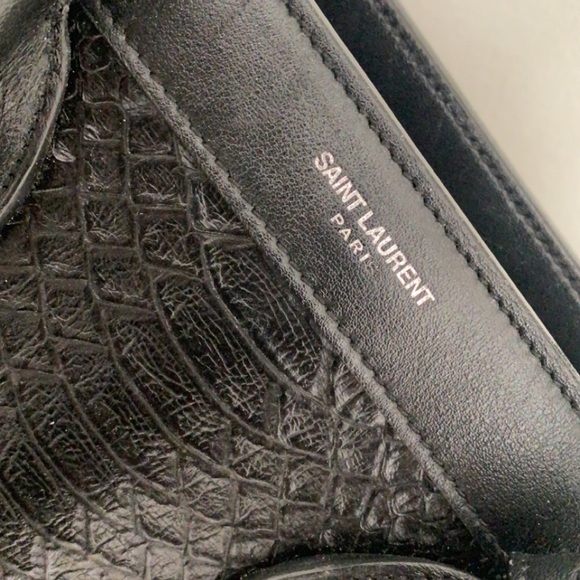 RARE Saint Laurent Sac De Jour Small Black Python Bag - Picture 4 of 11